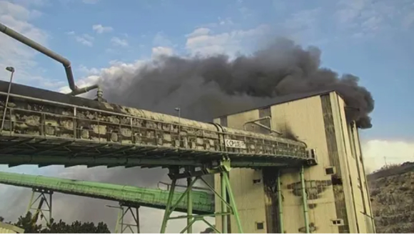 인천 영흥화력발전소 화재 [사진=인천소방본부]