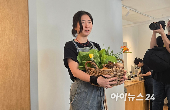12일 서울 연희동 NS홈쇼핑 뉴파머스 팝업 레스토랑에서 선보인 메뉴들. [사진=진광찬 기자]