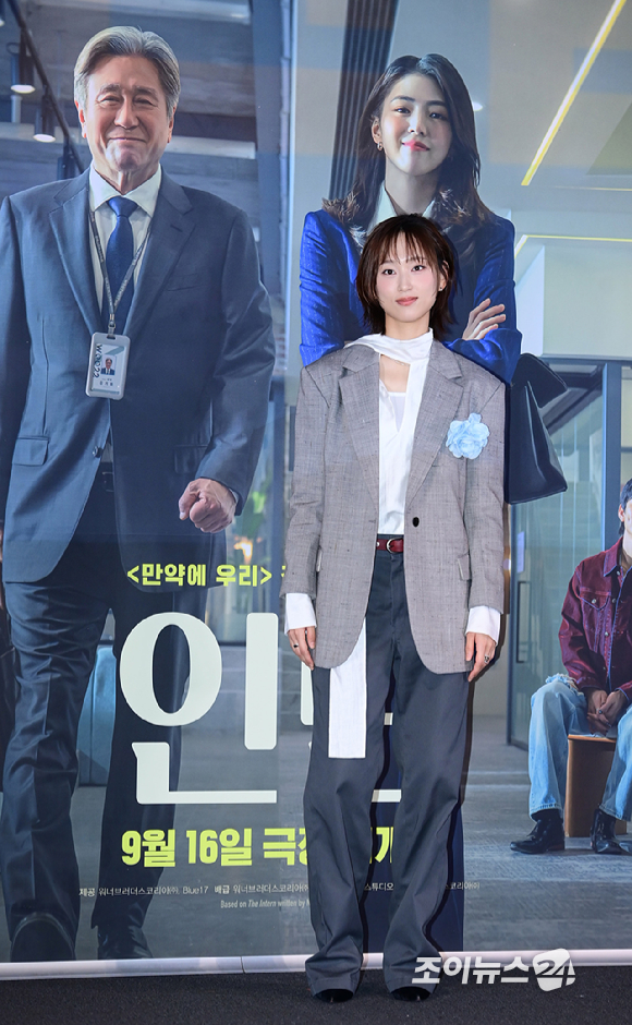 배우 류혜영이 4일 오후 서울 CGV 용산아이파크몰에서 열린 영화 '인턴'(감독 김도영) 언론시사회에 참석하고 있다. [사진=정소희 기자]