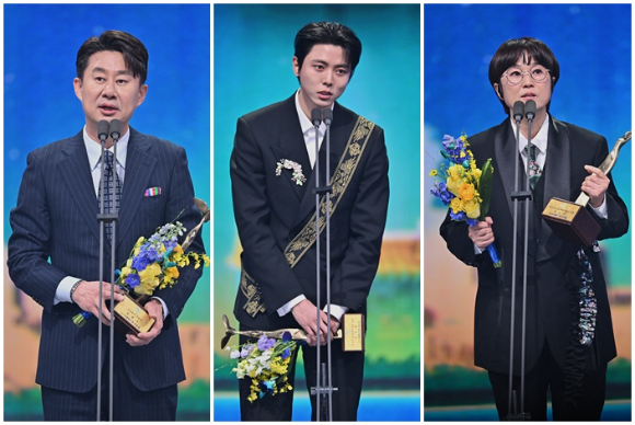 '2025 KBS 연예대상'을 빛낸 수상자 남희석 주우재 송은이 [사진=KBS]