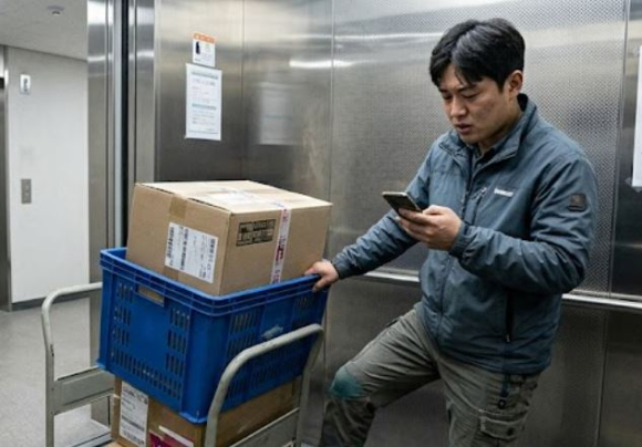 최근 한 아파트에서 택배기사를 상대로 수천만원의 범칙금을 부과하겠다는 안내문을 내걸어 논란이 되고 있다. 본 기사와 무관한, AI 생성 이미지. [사진=제미나이 생성 이미지]