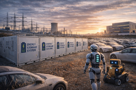 배터리 업계가 ESS와 로봇을 중심으로 사업 포트폴리오 전환을 추진하고 있다. [사진=챗GPT]