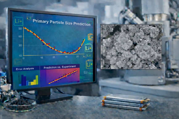 국내 연구팀이 배터리 양극재의 입자 크기를 정확하게 예측하고 그 결과를 얼마나 신뢰할 수 있는지까지 함께 제공하는 머신러닝 프레임워크를 개발했다. [사진=KAIST]
