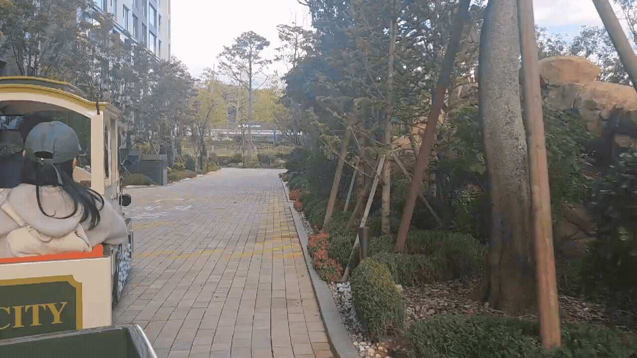 신검단 로열파크씨티Ⅱ 기차. [사진=이수현 기자]