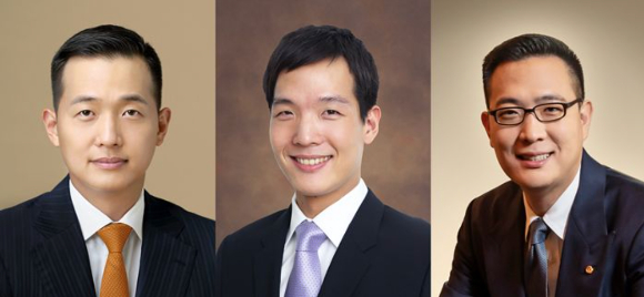 김동관 한화그룹 부회장(왼쪽부터), 김동원 한화생명 사장, 김동선 한화호텔앤드리조트 부사장. [사진=한화그룹]