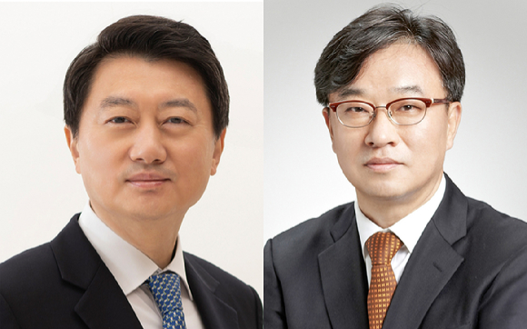 신임 현대백화점그룹 부회장으로 내정된 장호진 현대지에프홀딩스 대표이사 사장(왼쪽), 박홍진 현대그린푸드 대표이사 사장. [사진=현대백화점그룹]
