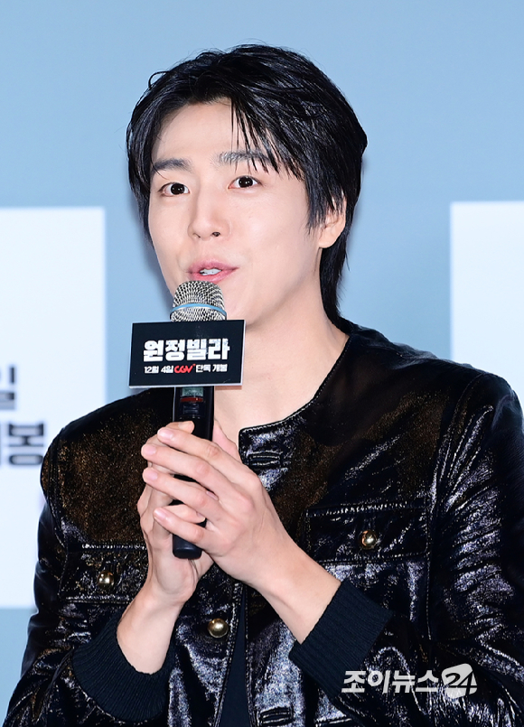 배우 이현우가 27일 오후 서울 용산구 CGV용산아이파크몰에서 열린 영화 '원정빌라'(감독 김선국) 언론시사회에 참석하고 있다. [사진=정소희 기자]