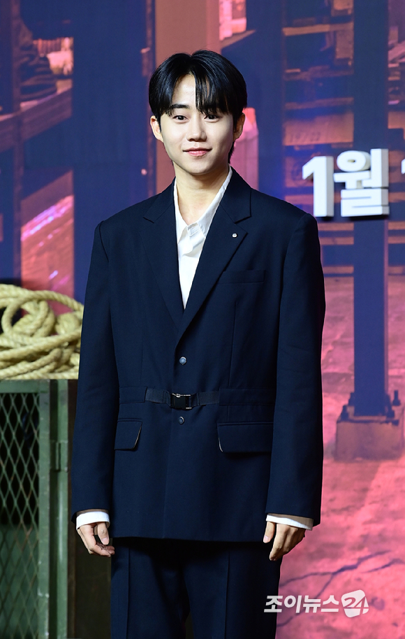배우 박지빈이 15일 오전 서울 여의도 콘래드서울호텔에서 열린 디즈니+ 오리지널 시리즈 '킬러들의 쇼핑몰' 제작발표회에 참석하고 있다. [사진=정소희 기자]