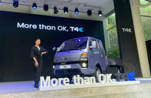GS글로벌이 BYD와 공동 개발해 국내 출시한 1톤 전기트럭 'T4K' [사진=김종성 기자]
