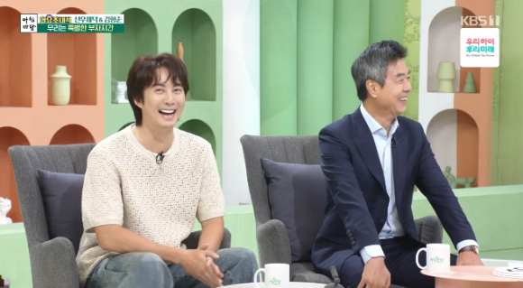 김형준과 선우재덕이 '아침마당'에 출연해 대화를 나누고 있다. [사진=KBS 방송화면 캡처]