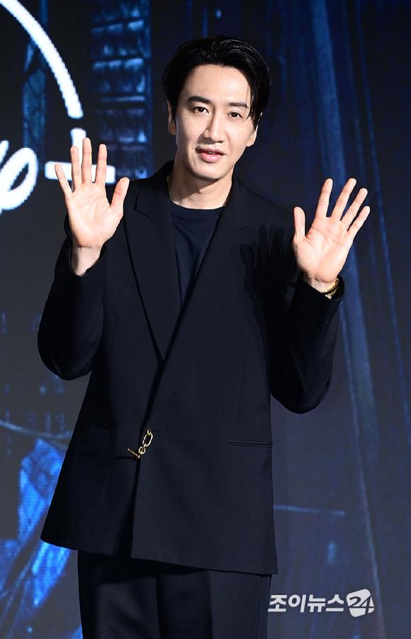 배우 이광수가 27일 서울 영등포구 여의도동 콘래드 서울 호텔에서 열린 디즈니+ 오리지널 시리즈 '골드랜드' 제작발표회에 참석하고 있다. [사진=정소희 기자]