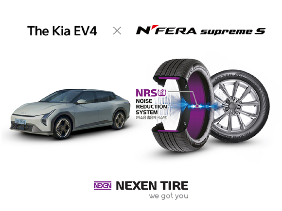 기아 'EV4'에 신차용 타이어로 공급되는 넥센타이어 '엔페라 슈프림 S(N'FERA Supreme S)'. [사진=넥센타이어]