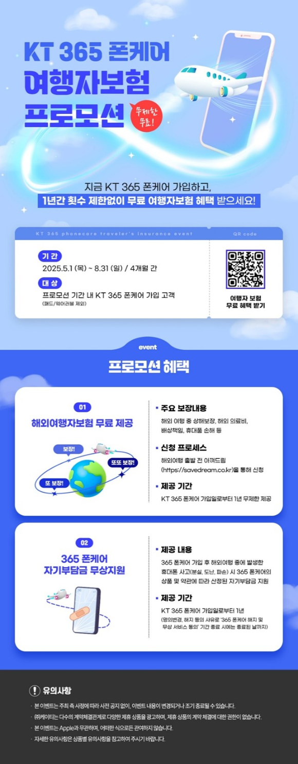 KT 365 폰케어란 휴대폰 분실, 도난, 액정 파손, 침수 등 단말 사용 과정에서 발생하는 다양한 상황에 대한 보상을 제공하는 종합 단말케어 프로그램이다. [사진=KT]