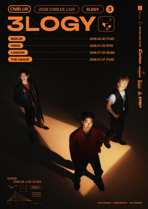 씨엔블루 유럽투어 포스터 [사진=FNC엔터테인먼트]