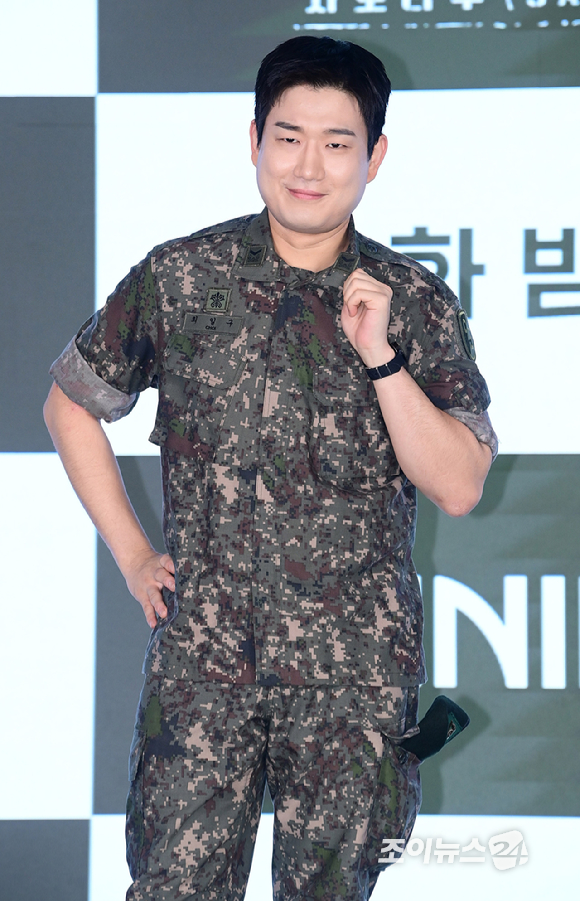 배우 남태우가 24일 오후 서울 구로구 신도림동 더세인트에서 열린 ENA 새 월화드라마 '신병4 : 사보타주' 제작발표회에 참석하고 있다. [사진=정소희 기자]