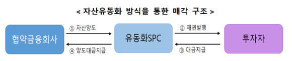 자산유동화 방식을 통한 매각 구조. [사진=금융위원회]