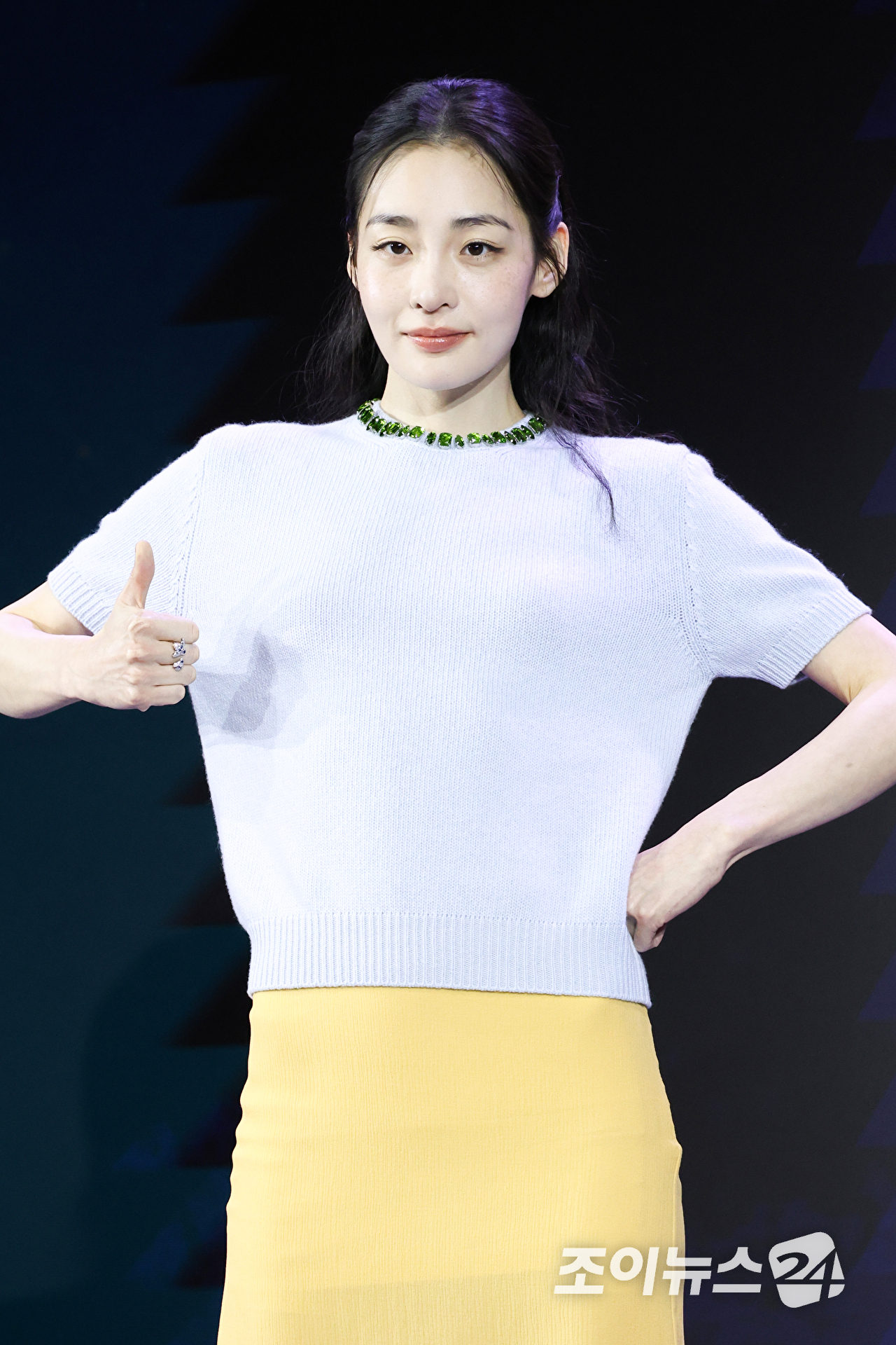 배우 김민하가 28일 오전 서울 영등포구 여의도 페어몬트 앰배서더 서울 호텔에서 진행된 넷플릭스 '꿀알바' 제작발표회에 참석해 포즈를 취하고 있다. [사진=문수지 기자]