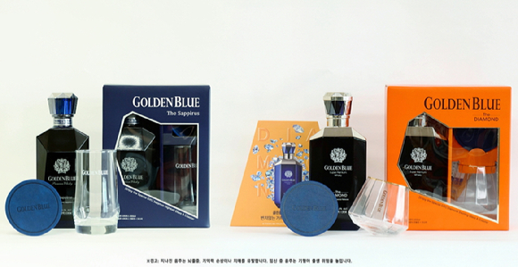 골든블루 사피루스 패키지(왼쪽)와 골든블루 다이아몬드 패키지. [사진=골든블루]