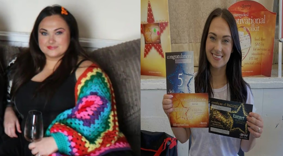 배달 음식에 의존하던 식습관을 바꾼 뒤 체중과 건강 상태가 동시에 개선된 사례가 알려졌다. 사진은 살 빼기 전 휘틀리 로이드(왼쪽)과 살 뺀 후 모습. [사진=슬리밍월드]