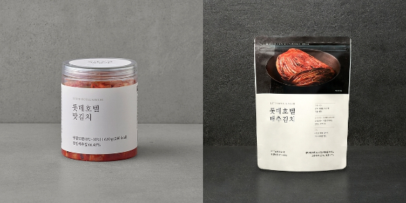 롯데온은 8월 엘데이를 맞아 롯데호텔 김치 소포장 단독구성으로 판매한다. [사진=롯데온]