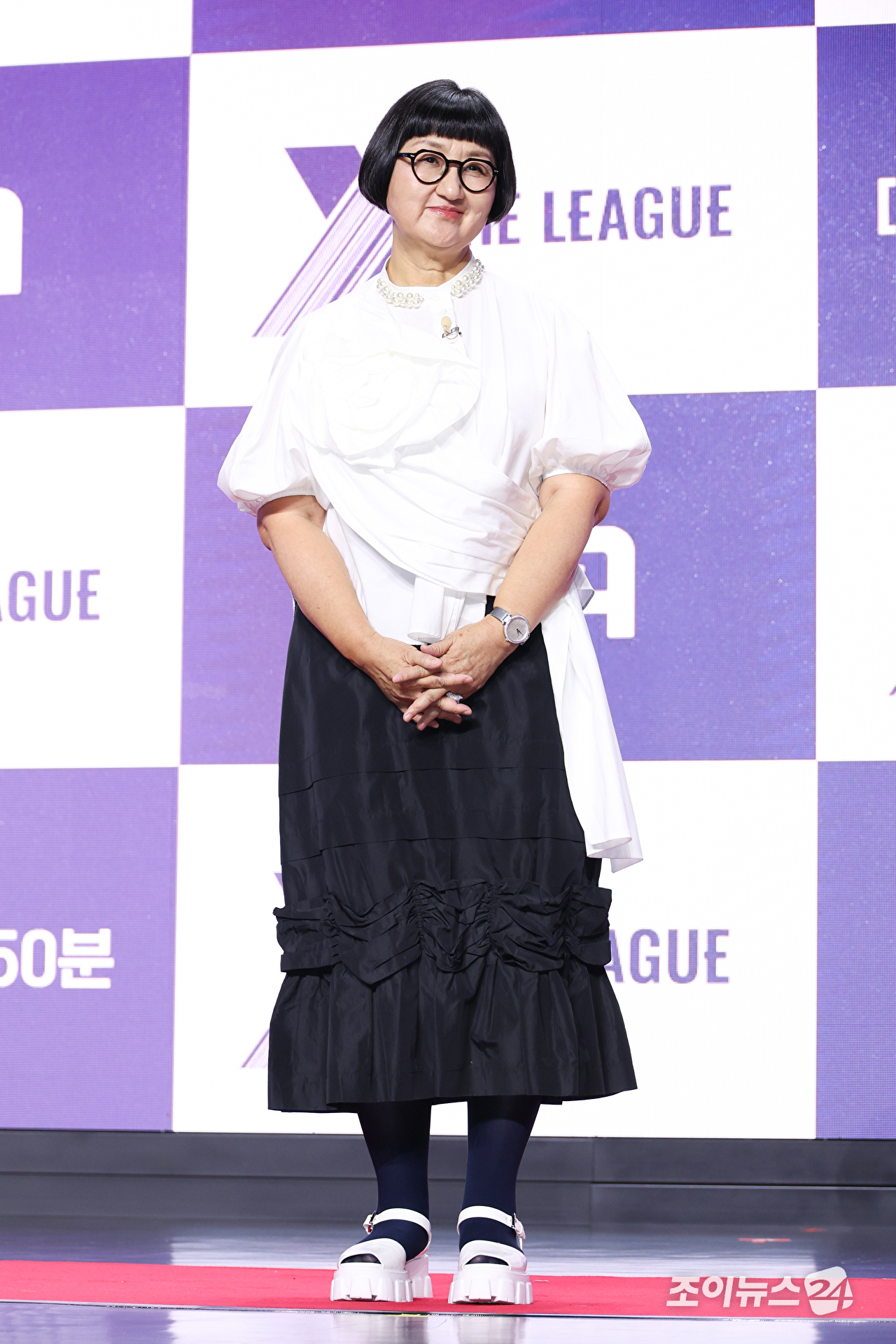 기업인 노희영이 30일 오전 서울 마포구 상암동 큐브컨벤션센터에서 진행된 ENA 신규 예능프로그램 '엑스 더 리그(X THE LEAGUE)' 제작발표회에 참석해 포즈를 취하고 있다. [사진=문수지 기자]