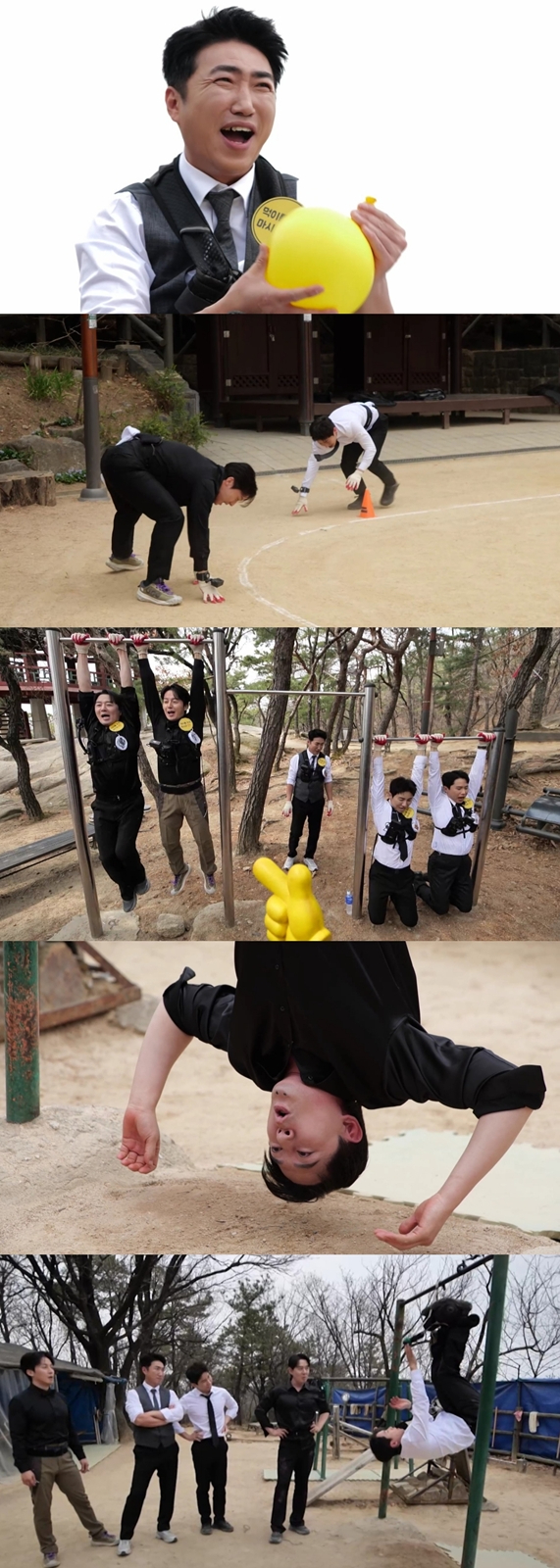 방송인 장동민-허경환-유세윤-양세형-붐이 28일 오후 서울 마포구 상암동 MBC 신사옥에서 열린 MBC 새 예능 프로그램 '최우수산(山)' 제작발표회에서 참석하고 있다. [사진=정소희 기자]