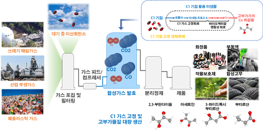 C1 가스 바이오 리파이너리 개요. [사진=카이스트]