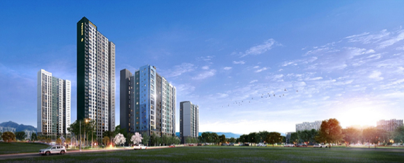 ‘마포 푸르지오 센트럴 로열(MAPO PRUGIO CENTRAL ROYAL)’투시도 [사진=대우건설]