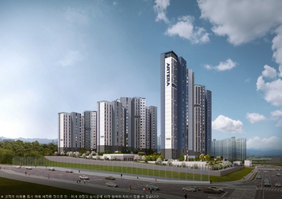 금호건설 주거 브랜드 아파트'오산 세교 아테라' 투시도 [사진=금호건설]