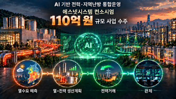 에스넷시스템 컨소시엄, 110억 규모 지역난방공사 AI 통합운영 시스템 사업 수주