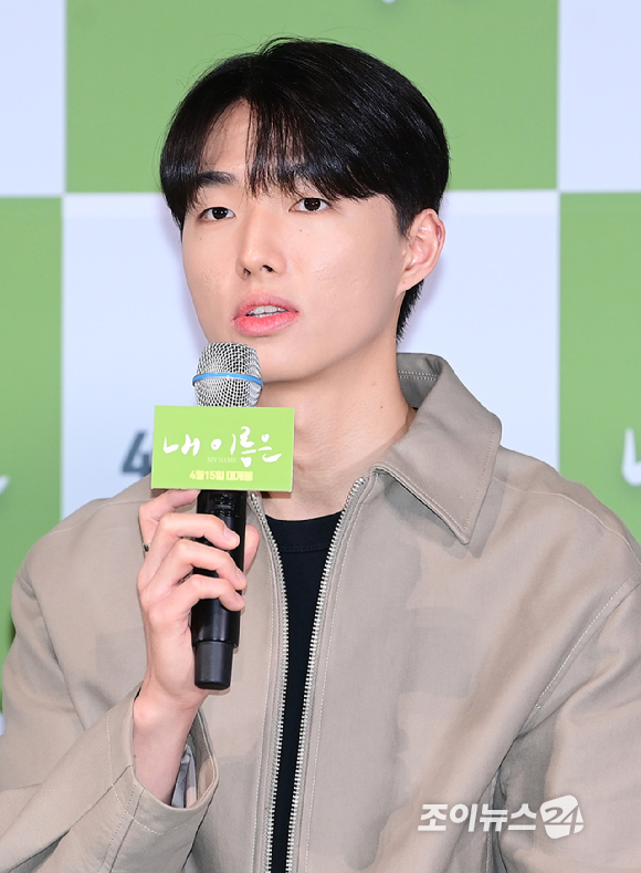 배우 최준우가 2일 오후 서울 용산구 CGV 용산아이파크몰에서 열린 영화 '내 이름은'(감독 정지영) 언론시사회에 참석하고 있다. [사진=정소희 기자]