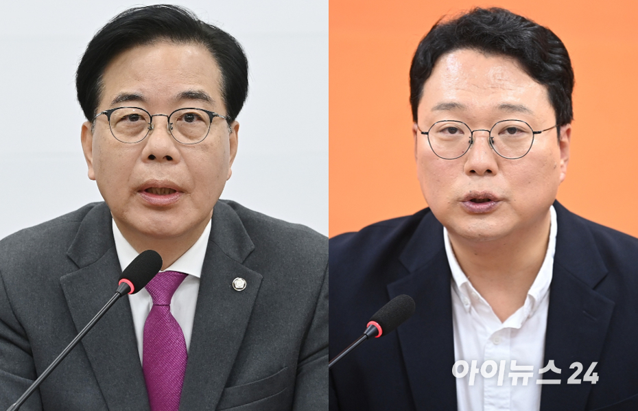 송언석 국민의힘 원내대표(왼쪽), 천하람 개혁신당 원내대표. [사진=아이뉴스24DB]