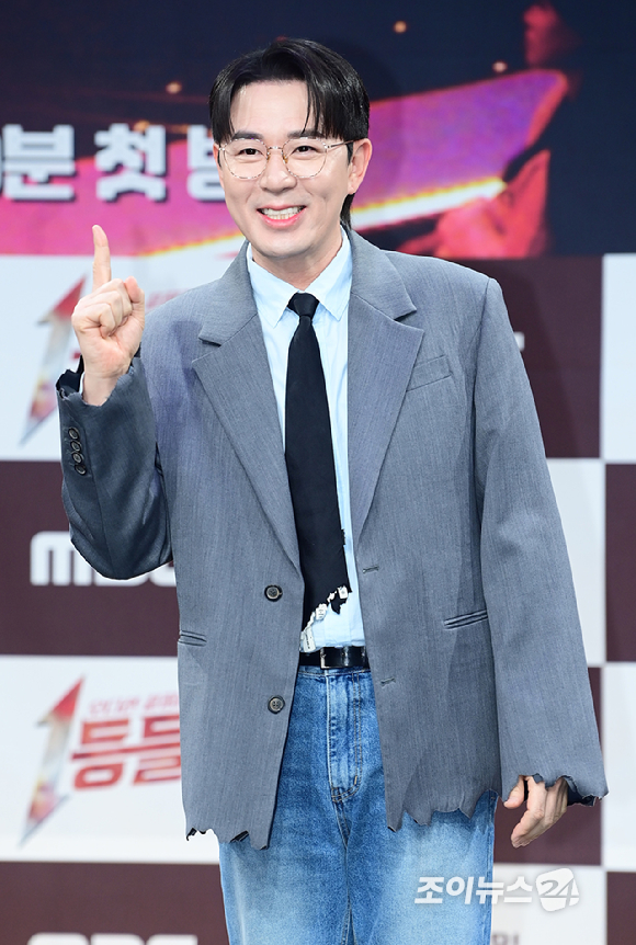 방송인 붐이 11일 오전 서울 마포구 상암동 MBC에서 열린 MBC 새 오디션 예능프로그램 '1등들' 제작발표회에 참석하고 있다. [사진=정소희 기자]