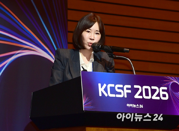 [포토] 'KCSF 2026' 김연수 한컴 대표, AX 시대의 기업 성장 방정식은?