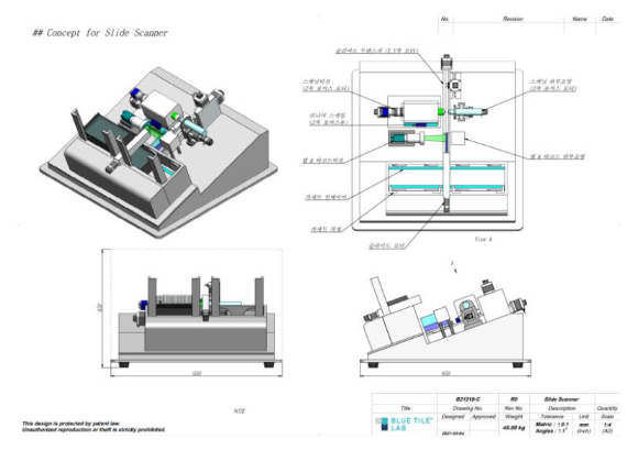 ETRI 창업기업인 블루타일랩 김형우 대표가 회사의 반도체 비전검사장비를 설명하고 있다.[사진=ETRI]
