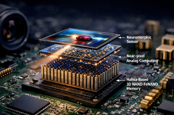 국내 연구팀이 보고, 즉시 판단하는&lsquo;뇌 닮은&rsquo; 차세대 AI 반도체를 제시했다. [사진=KAIST]
