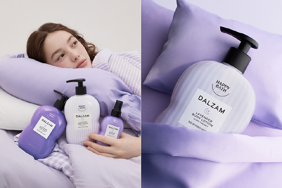 바디케어 브랜드 해피바스는 하루의 끝을 편안하게 마무리할 수 있는 '달잠(DALZAM)' 바디케어 라인을 출시했다. [사진=아모레퍼시픽]