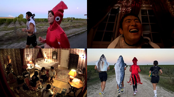 '극한84' 기안84와 권화운, 이은지, 츠키가 코스프레 의상을 착용한 채 테스트 러닝을 하고 있다. [사진=MBC]