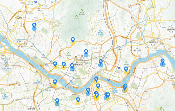 칼부림 범행이 예고된 장소와 정보 등을 제공하는 웹사이트가 등장했다. 사진은 해당 사이트인 '테러레스'에 제보된 칼부림 예고 지역들 및 현황. [사진='테러레스' 홈페이지 캡처]
