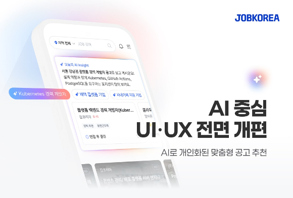 잡코리아는 UI, UX를 전면 개편했다고 4일 밝혔다. [사진=잡코리아]
