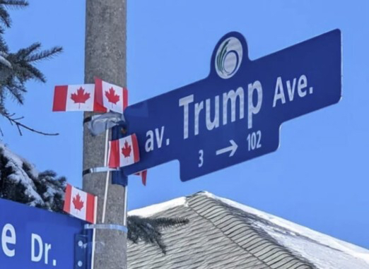 캐나다 오타와에 있는 '트럼프 길'(Trump Avenue) [캐나다 매체 노슬리 오타와 캡쳐=연합뉴스 자료사진]