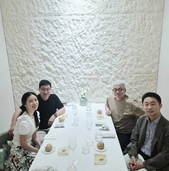이영애 정호영 부부 김형석 장일영 박사 [사진=김형석 SNS]