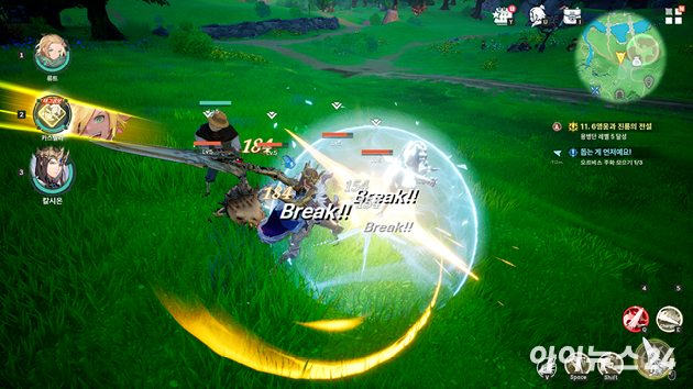 웹젠 '드래곤소드' 게임 화면 스크린샷. [사진=박정민 기자]