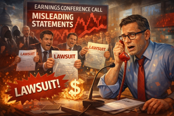 컨퍼런스콜에 참석한 경영진의 발언에 민감하게 반응하는 시장 투자자들의 모습. [사진=챗GPT]