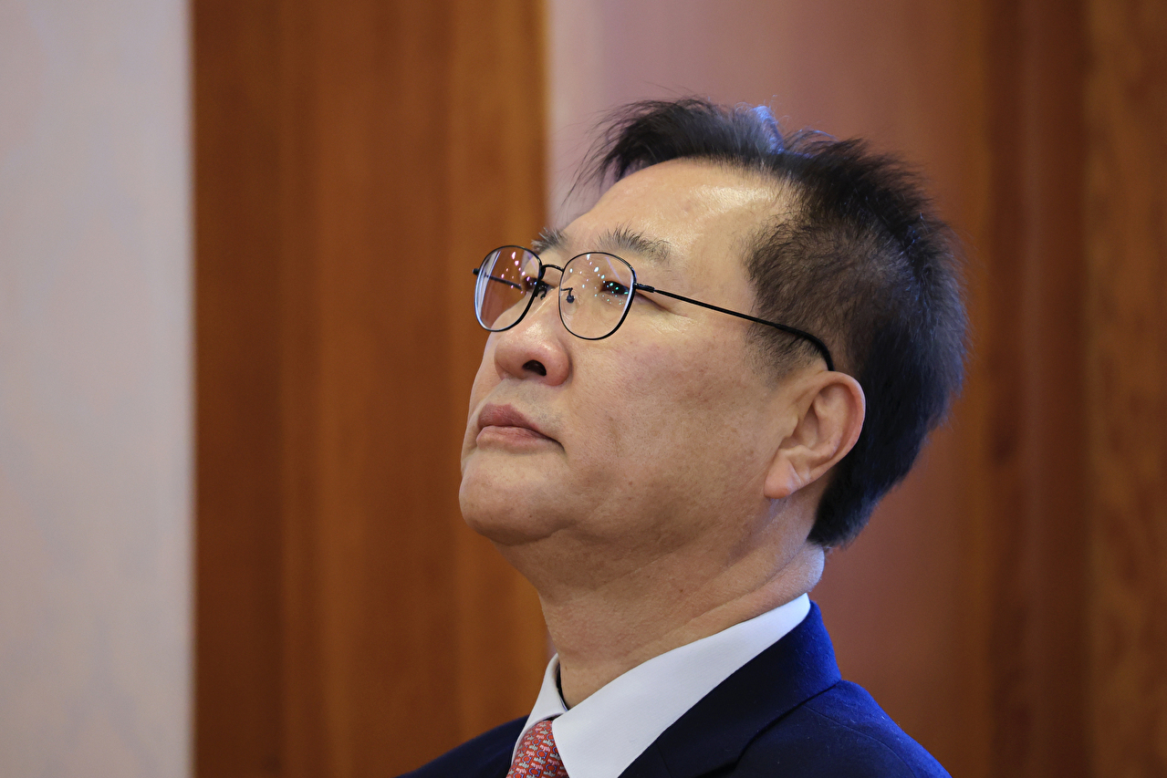 박성재 법무부 장관이 24일 서울 종로구 헌법재판소 소심판정에서 열린 탄핵 심판 첫 변론준비기일에 참석해 있다. 2025.2.24 [사진=연합뉴스]