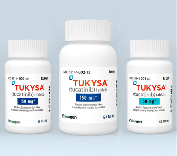 HER2 양성 전이성 유방암 치료제 투키사(성분명 투카티닙). [사진=SEAGEN]