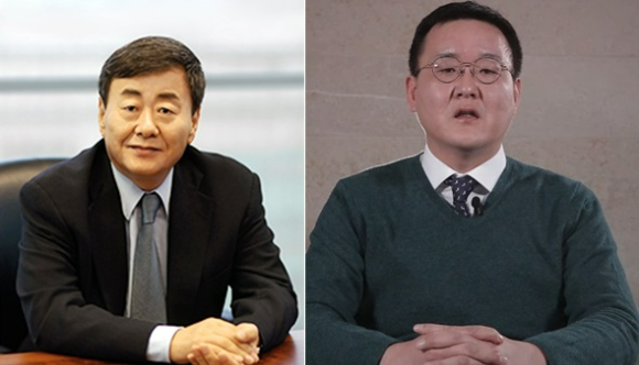 김준기 DB그룹 창업회장(왼쪽)과 김남호 DB그룹 명예회장