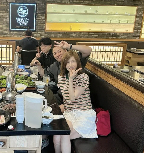 윤민수 윤후 김민지 씨 [사진=김민지 씨 SNS]