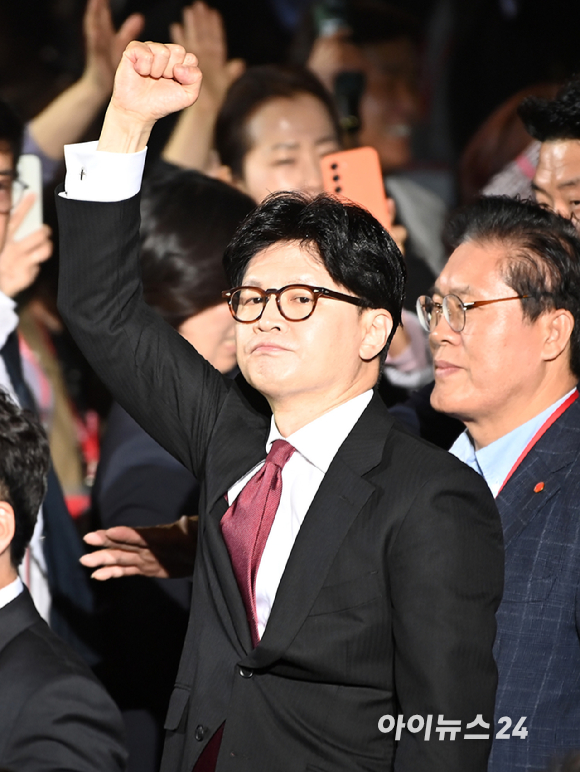 한동훈 국민의힘 대선 경선 후보가 3일 오후 경기 일산 킨텍스에서 열린 제5차 전당대회에 입장하고 있다. [사진=곽영래 기자]