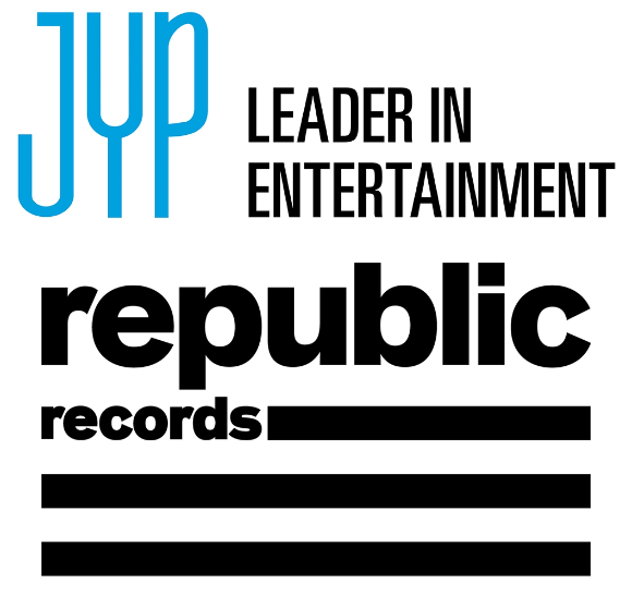 JYP엔터테인먼트, 리퍼블릭 레코드 로고 [사진=JYP엔터테인먼트, 리퍼블릭 레코드]